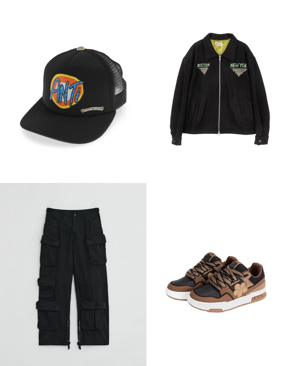 241226 FAN-CON Rehearsal &amp; Concert Day 1 &amp; Day2 Behind #재현 옷

①
Chrome Hearts 
🧢 Matty Boy Anti Trucker Hat

BODE
Embroidered Lighthouse Jacket
$1,650

ÉÉ
GARMENTS DYED UTILITY CARGO PANTS
₩348,000

We flower 
Flower Sneakers 
$66

#JAEHYUN #Mute
#JAEHYUN_Mute
#NCT #NCT127