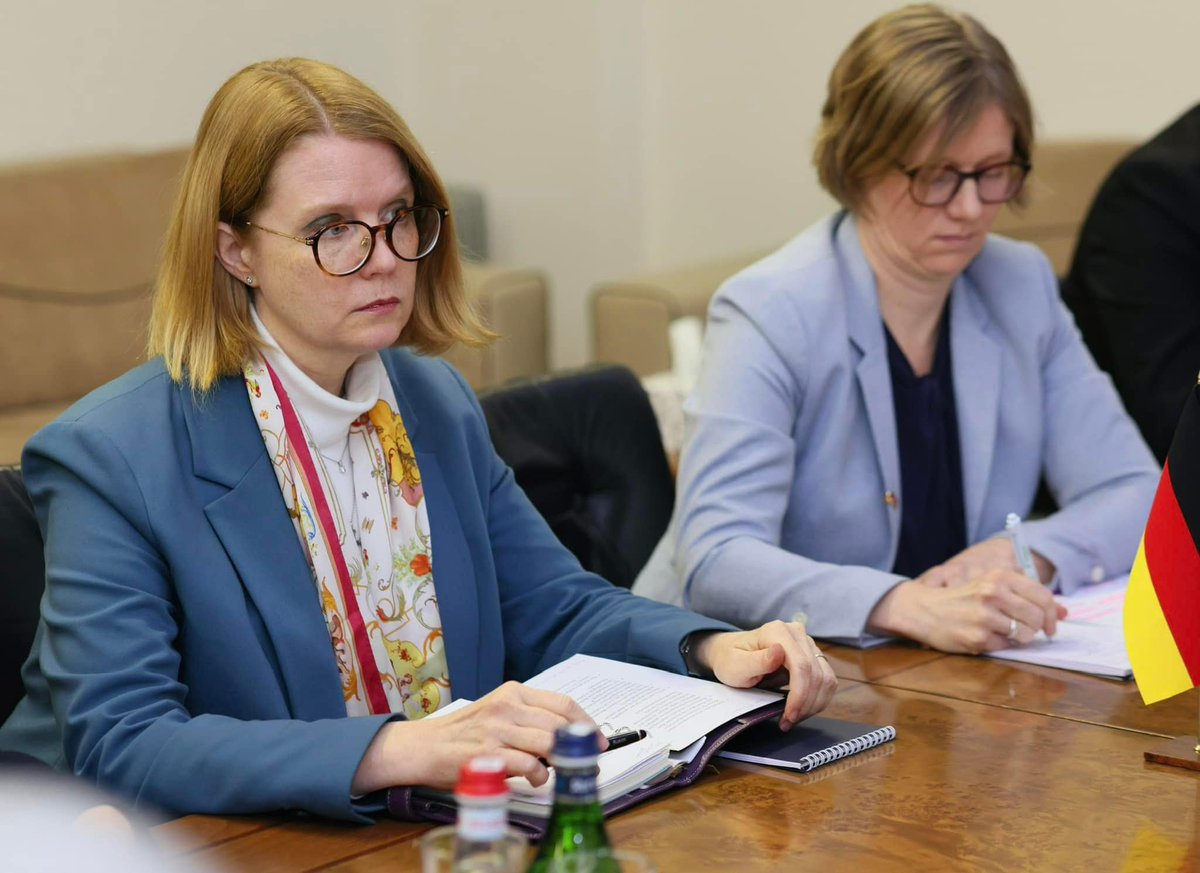 #Minister of Territorial Administration and Infrastructure of the Republic of Armenia #David Khudatyan received a delegation head by the Ambassador of the Federal Republic of Germany to Armenia #Claudia Busch.