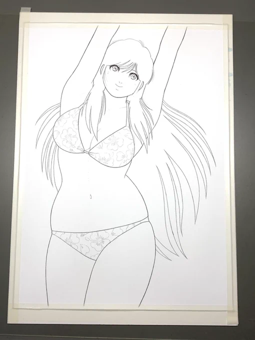 年を跨いでしまったけど 2025年最初の作品完成 『WAIVNESS』F4サイズ 水彩