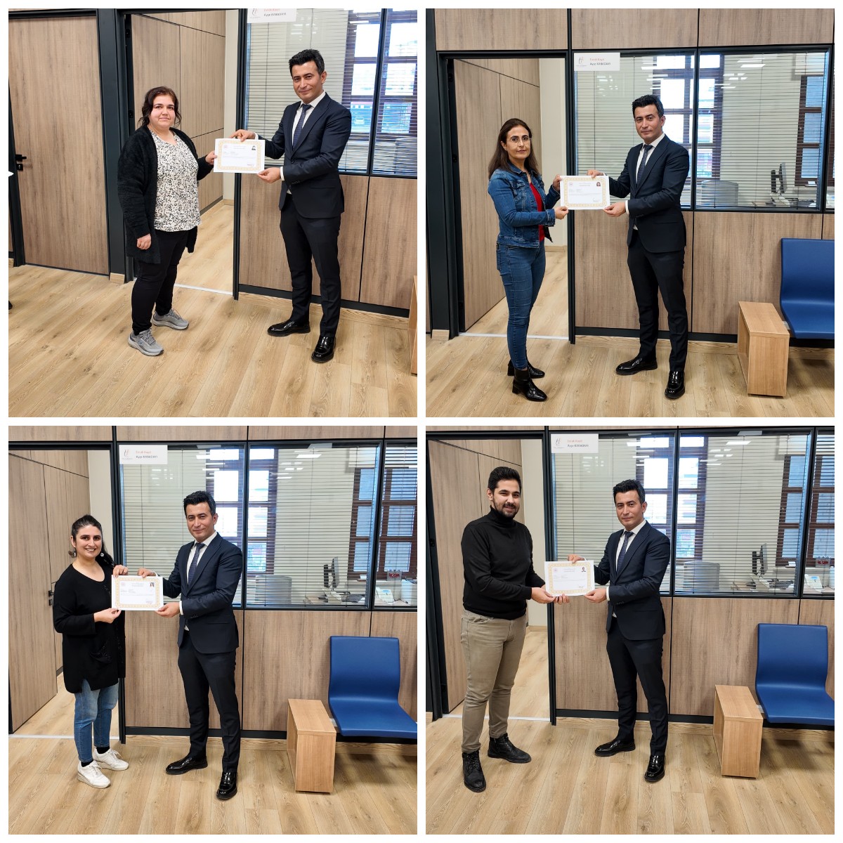 Tarsus Kaymakamımız Sn: Mehmet Ali AKYÜZ tarafından, Tarsus Tapu Müdürlüğü personellerine üstün çaba ve başarılı çalışmalarından dolayı Başarı ve Üstün Başarı Belgesi ile taltif edilmiştir. Başarı Belgeleri Bölge Müdürümüz Eyyüp GENÇER tarafından personellere takdim edilmiştir.