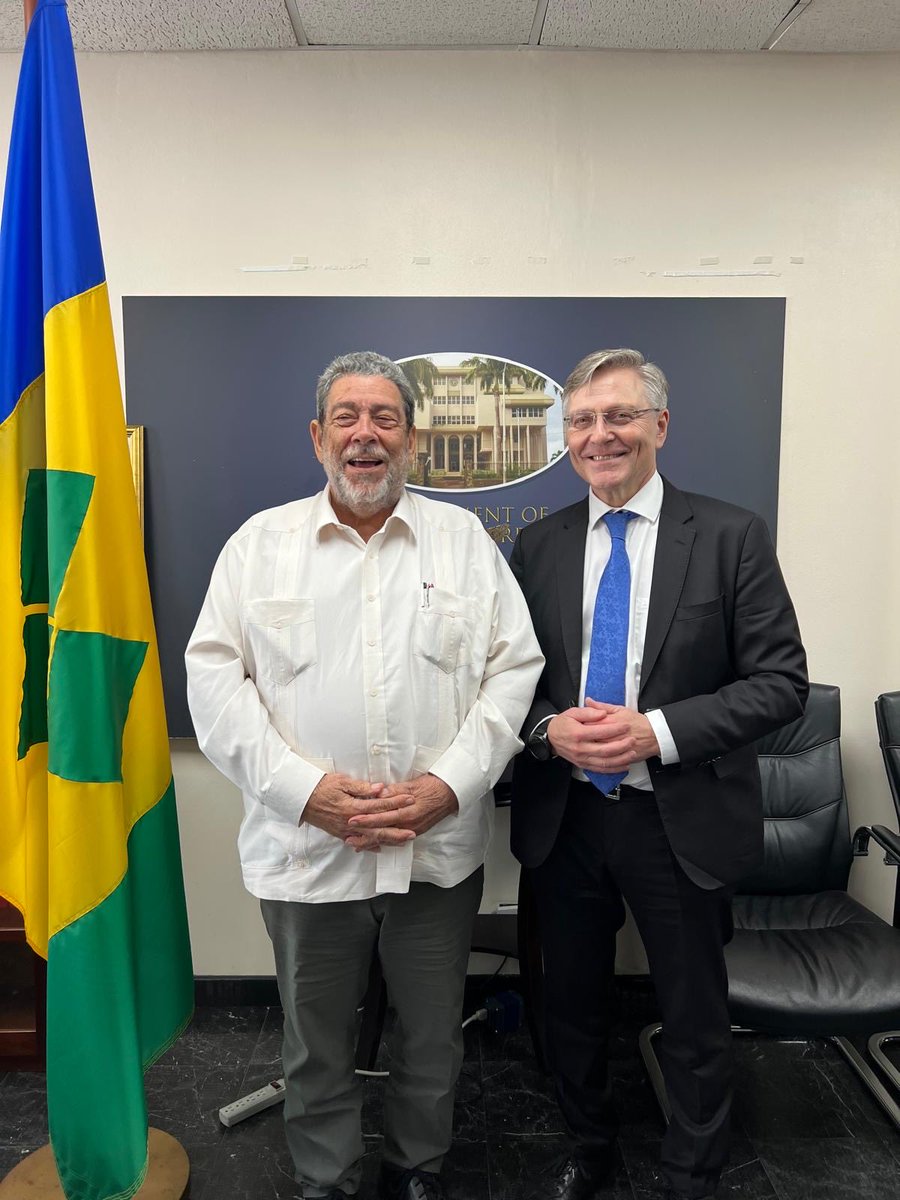 Confirming the bond between Nordic Countries and the Caribbean with His Excellency Ralph Gonsalves, Prime Minister of St. Vincent and the Grenadines ⁦<a href="/ComradeRalph/">Ralph Gonsalves</a>⁩ ⁦<a href="/FinlandinCarib/">Finland in the Caribbean</a>⁩ ⁦<a href="/Ulkoministerio/">MFA Finland 🇫🇮</a>⁩