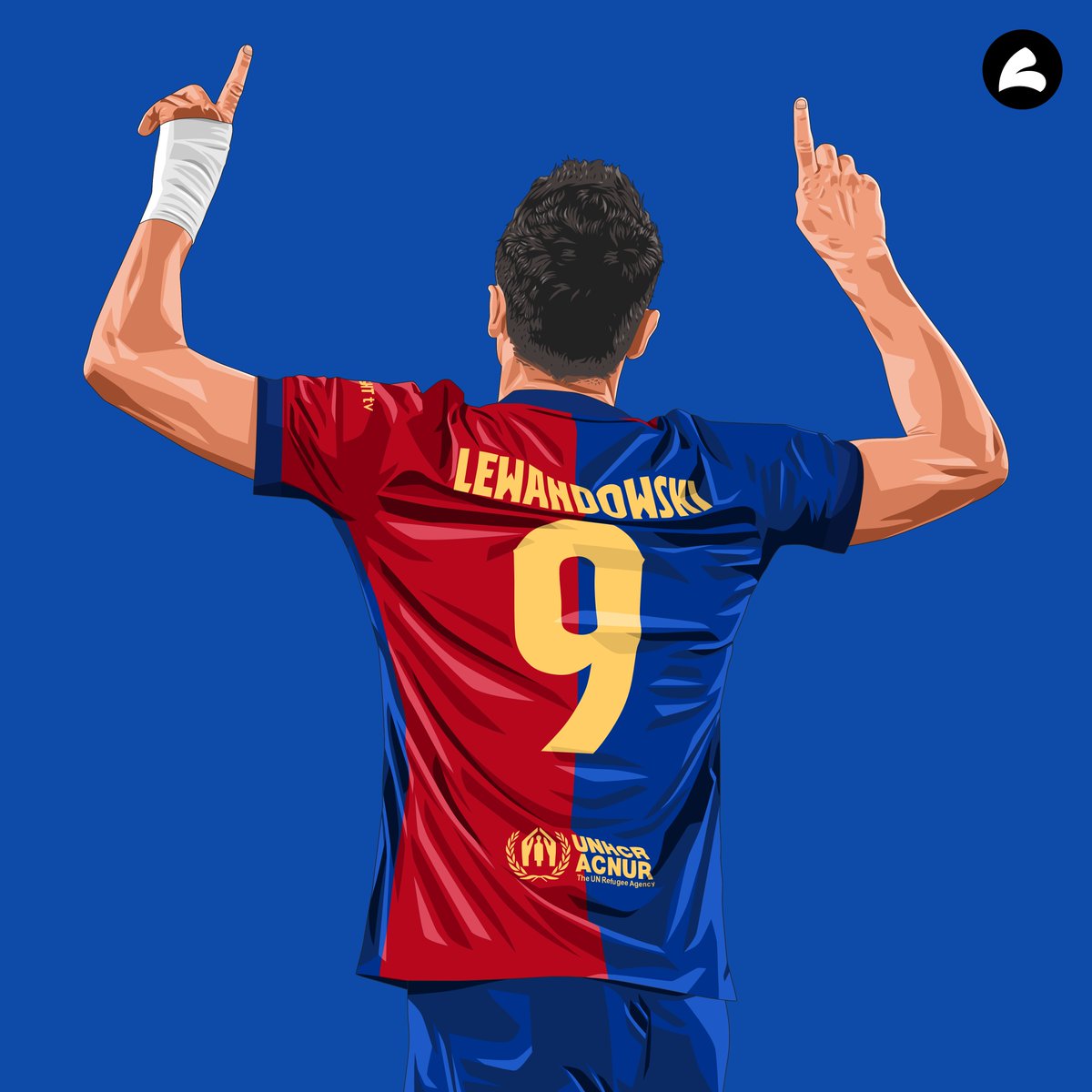 Best striker in the world 🌎 
#RobertLewandowski #FCBarcelona #SuperCup #Laliga #Art #Vector #Adesvector
