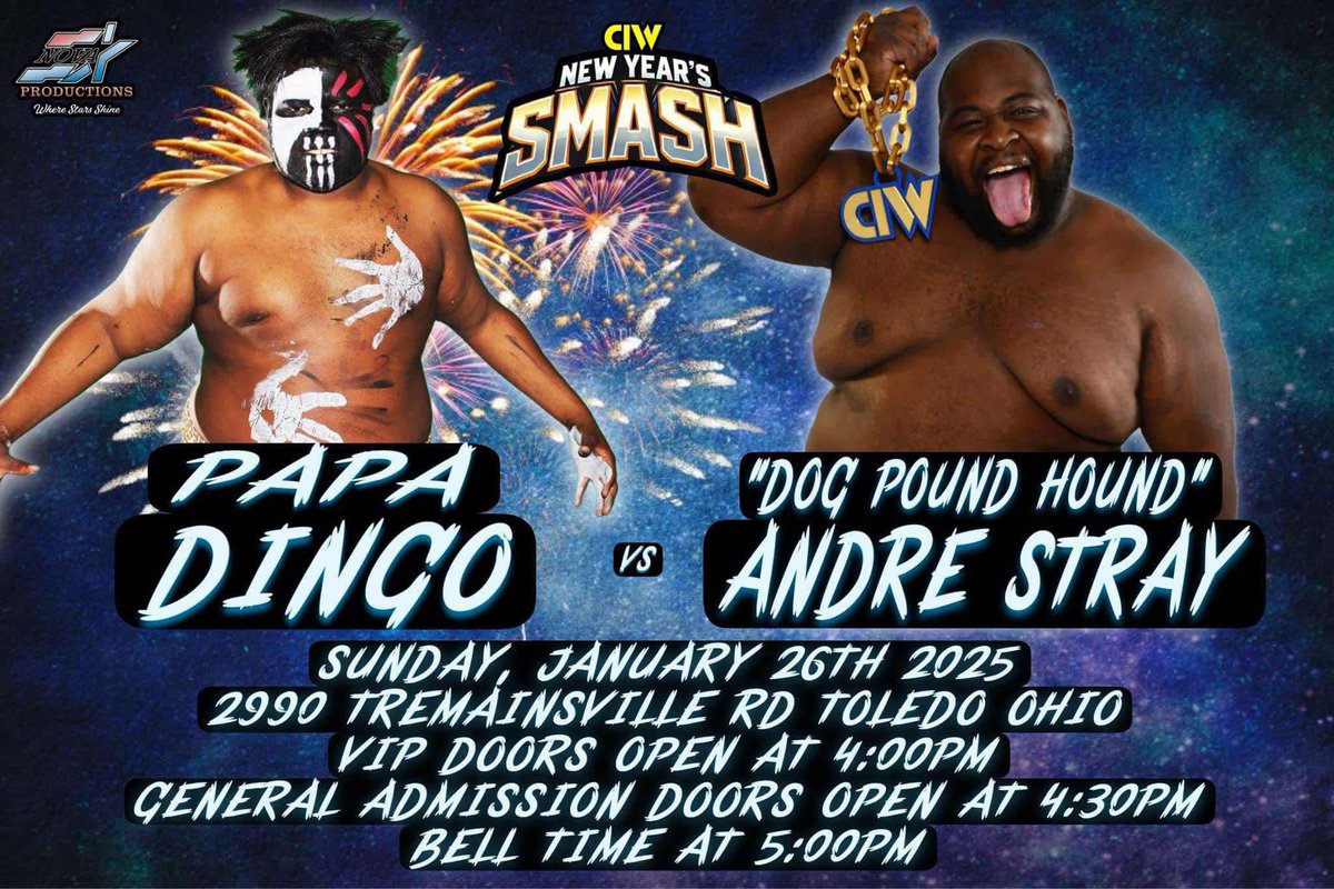 CIWforever's tweet photo. 2 matches that fans can look forward to seeing on our back to back shows in Waldron and Toledo! Hopefully the ring will stay in 1 piece with these two great matchups! 
JANUARY 26th!
#CIWforever https://t.co/G1Yc3LDkKi