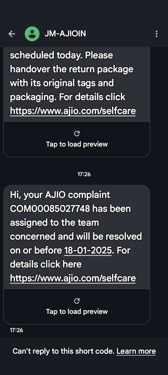 ManikRohan's tweet photo. @AjioCares @AjioCares, d pickup was scheduled today, the delivery guy at 9:30 am today said he'll pickup d parcel by 4:30 pm today. However, when he did not arrive until i called him around 5:15 pm and got a response that," i am on leave today". I have raised a complaint with your https://t.co/tPzDsuUV9A
