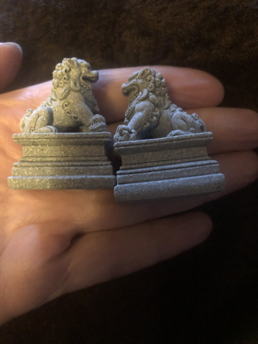 TubbyBats's tweet photo. I’ve just received the cutest #fudogs from #Temu. How cute are these? #minatures #scale #dollshouse #designandtechnology #DT https://t.co/UZe79xMlIB