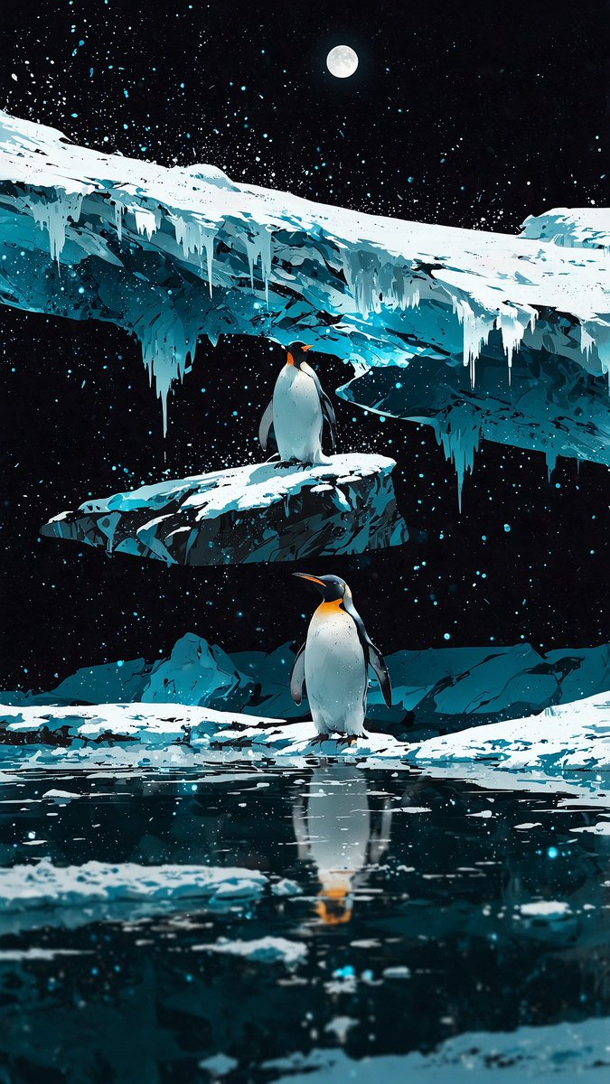 Aads_2207's tweet photo. Penguins in space https://t.co/kxznAQrMle