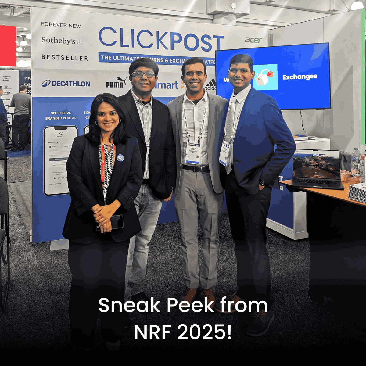 ClickPostTech's tweet image. 🔥Live from Day 3 at #NRF2025 and the energy is unmatched! 💪
With 40k+ attendees, NRF is where the future of retail is taking shape. 🙌 Don’t miss out!
Haven’t stopped by Booth #563 yet? Today’s the day! 🚀
#NRF2025