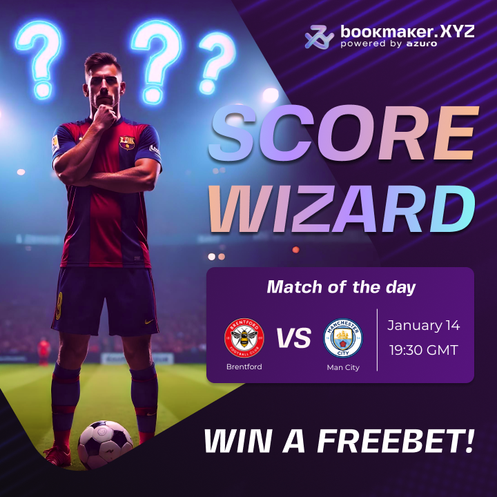 🧙‍♂️ 𝐒𝐜𝐨𝐫𝐞 𝐖𝐢𝐳𝐚𝐫𝐝

Guess the correct score for Brentford vs. Man City
Like &amp; RT this post

🎁 Prize: $20 in freebets for the first person with the correct guess.

Drop your predictions below! 👇

(𝘏𝘶𝘳𝘳𝘺, 𝘨𝘶𝘦𝘴𝘴𝘦𝘴 𝘤𝘭𝘰𝘴𝘦 𝘣𝘦𝘧𝘰𝘳𝘦 𝘵𝘩𝘦 𝘮𝘢𝘵𝘤𝘩