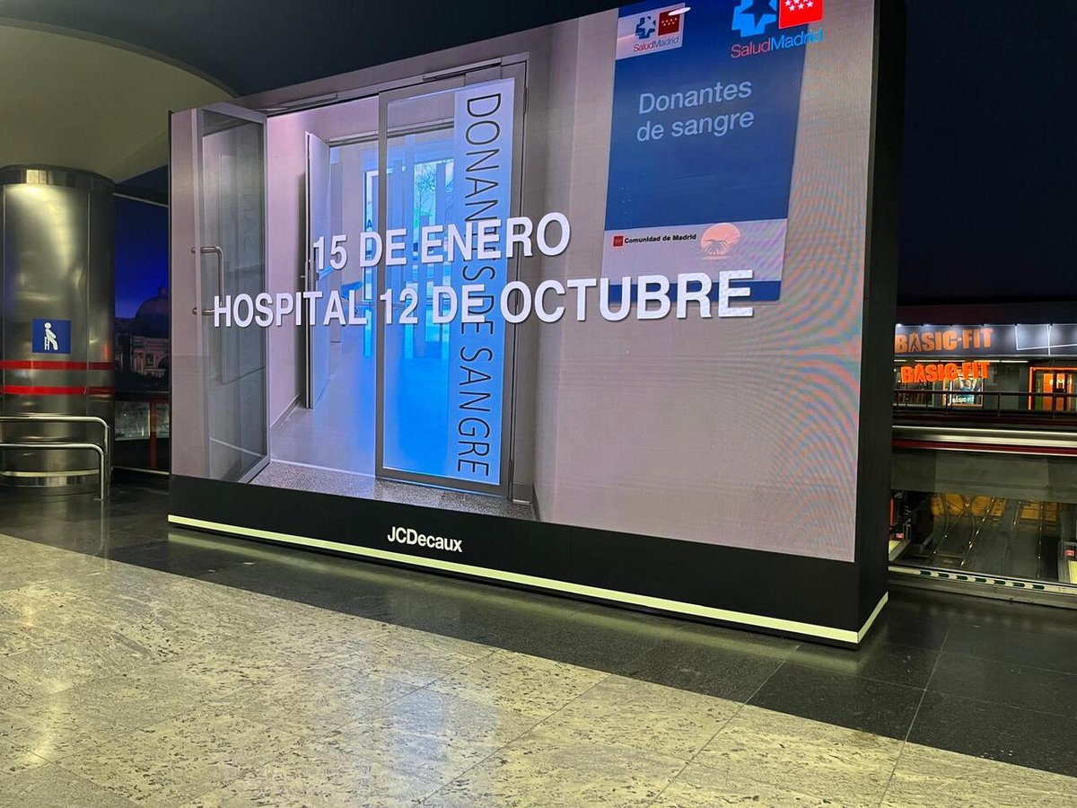 H12Octubre's tweet image. ❤️ Gracias a @metro_madrid por apoyar nuestro Maratón de donación de #sangre que celebramos el 𝟭𝟱 𝗗𝗘 𝗘𝗡𝗘𝗥𝗢. ¡Os esperamos a todos! 🩸

📍 Hospital nuevo: 8:30-21:00H.
📍 Centro de Actividades Ambulatorias: 8:30-15:00H.

#Usera #Carabanchel #Villaverde #somosdel12