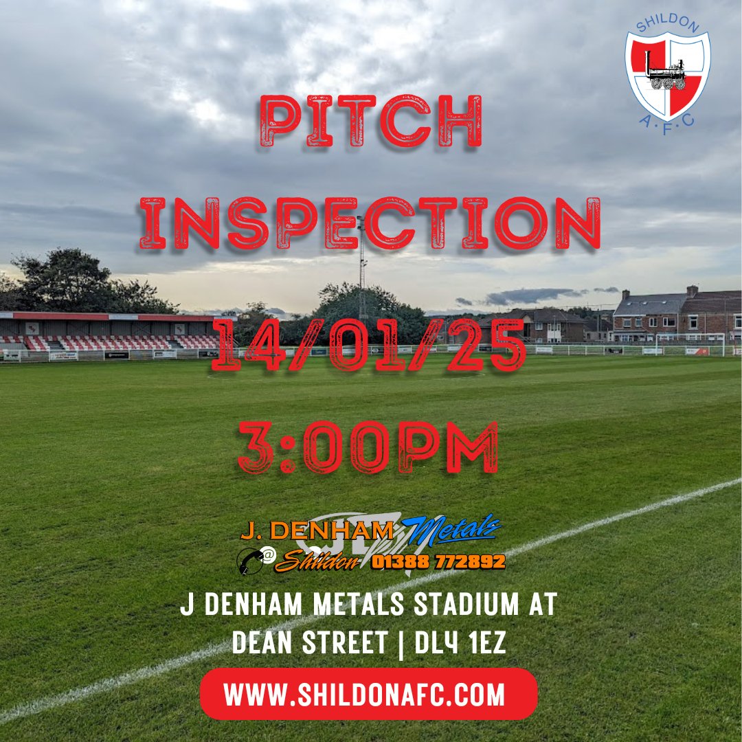 There will be a pitch inspection at 3:00pm to determine whether or not tonight's game against <a href="/NBFC_Official/">Newcastle Benfield FC</a> can go ahead.  Once we are able to, we will let you know the outcome.👍

🔴⚪️🚂⚽️
