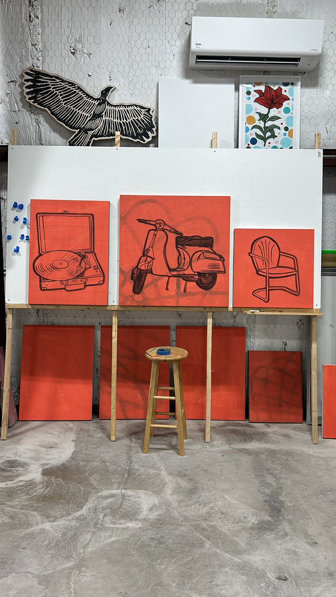 Getting started on a new batch of paintings. More to come! Thank you! ~~~ #artstudio #emergingartist #originalart #paintings #painting #art #artist #joelganucheau