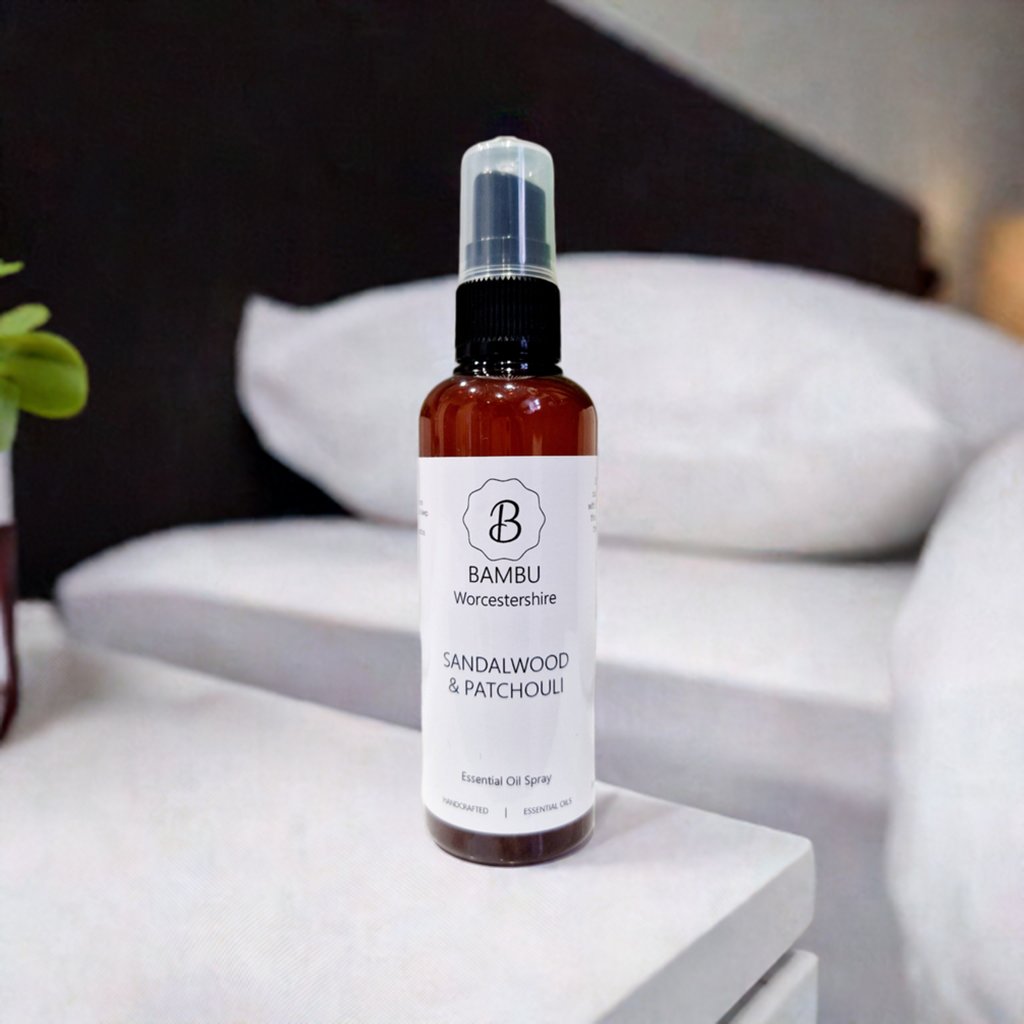 BambuWorcester's tweet photo. Sandalwood &amp; Patchouli pillow spray - Essential oil blend that calms the mind and enhances the mood. It also promotes relaxation &amp; reduces stress on https://t.co/ed7tMgQefT #pillowspray #sleepspray #sleep #worcestershirehour #craftbizparty #aromatherapy #menopause #relaxation https://t.co/MrkmlDYXyu