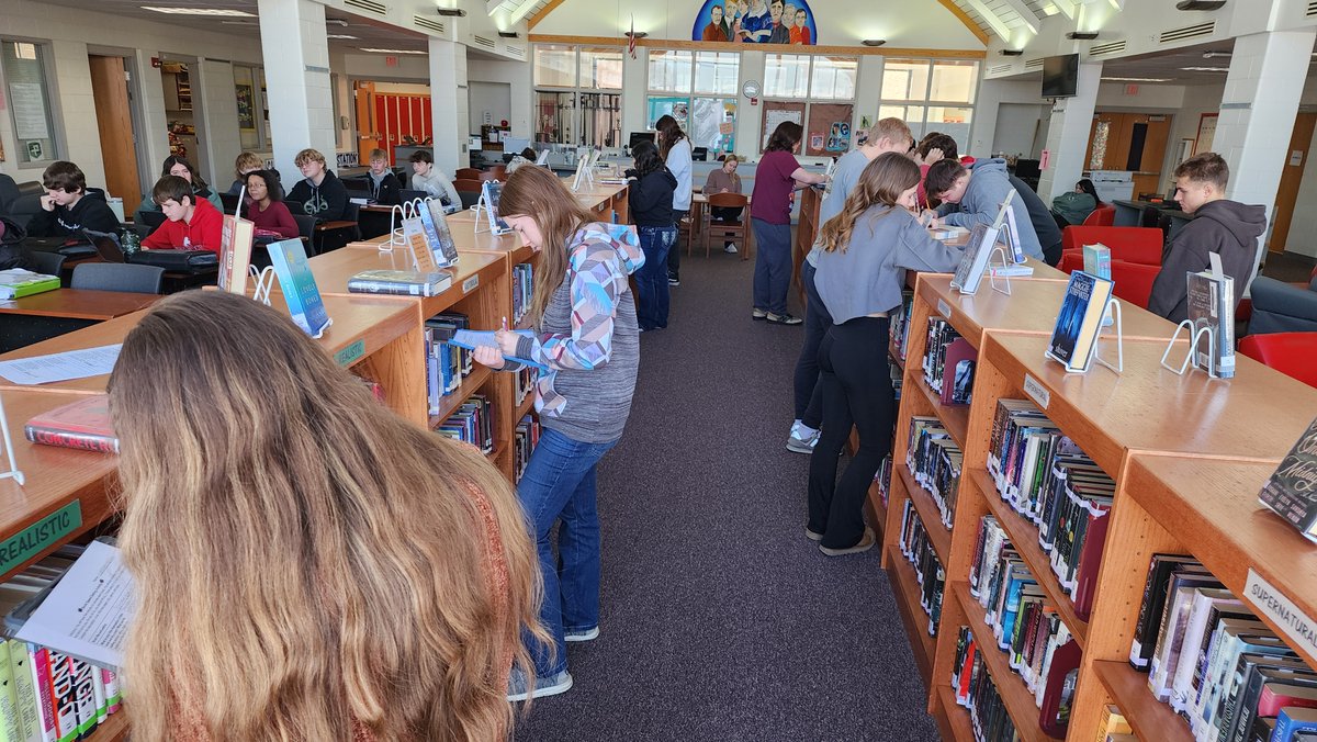 Ms. Wills' English class...Got caught 'Speed Dating' with books. So much fun!