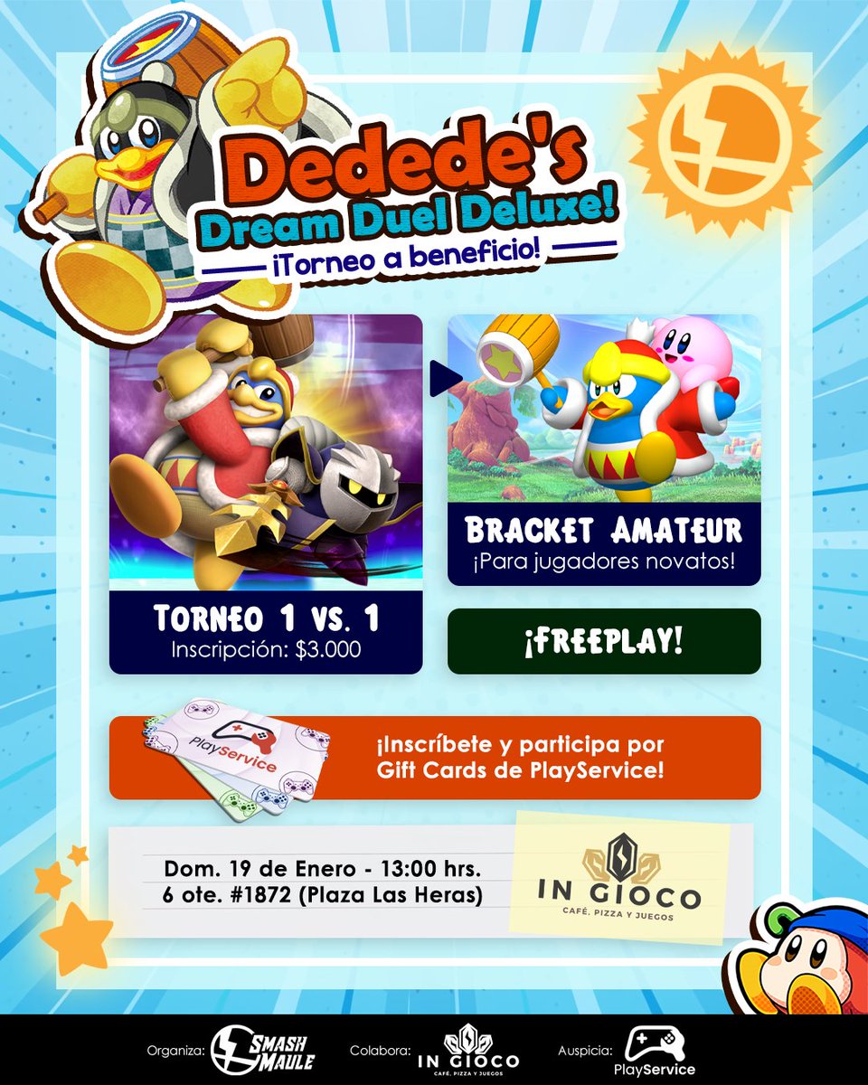 ¡Chayanne nos necesita!📢

Con este torneo solidario, nos sumamos a los esfuerzos de la comu para apoyar a <a href="/PharaMoth/">Chayanne</a> en su operación. ¡Mucho éxito!

Además tendremos bracket amateur para fomentar que nuevos players conozcan la escena de Smash

¡Nos vemos este domingo en Talca!🌱