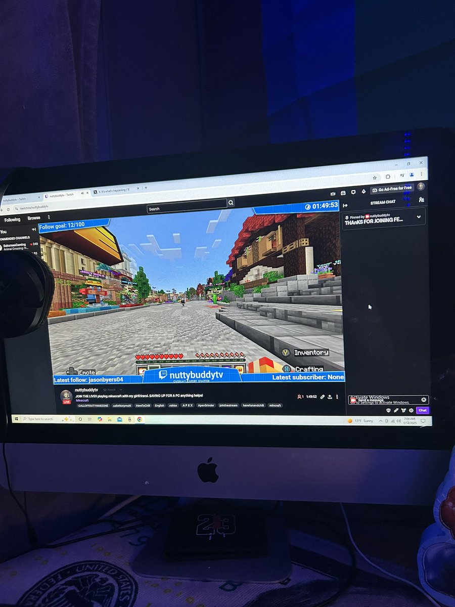 nuttybuddytv's tweet photo. witching it up tonight! 🎮 Instead of gang beast, we’re diving into mincraft. Come vibe with me and let’s see what chaos unfolds! Live now at https://t.co/o7tEbUMrTN  🌟 #TwitchStreamer #GamingCommunity
#smalltwitchstreamer
 #teenagerlookingforhelp https://t.co/4GGwVPyfTh