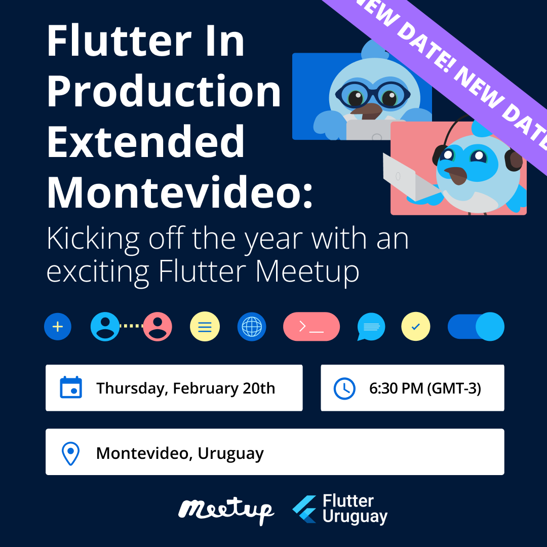 flutter_uruguay's tweet image. ๐จ Update: #FlutterInProductionExtended has a new date! ๐จ
To ensure more of you can join, weโve moved the event to February 20th. Apologies to those who already confirmed, and thanks for understanding!
Letโs make it an amazing meetup. See you in Feb! ๐ก