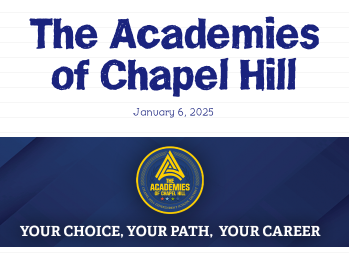 ChapelHill_ISD's tweet photo. 🚨 The latest PFE Newsletter about The Academies of Chapel Hill is OUT NOW! 🎓 Get key info to help your child prepare for a successful future! 🌟
👉 Read it here: https://t.co/c105S44CaE
Let’s set them up for success! #FutureReady #ParentEngagement https://t.co/ufHKjnQgpe