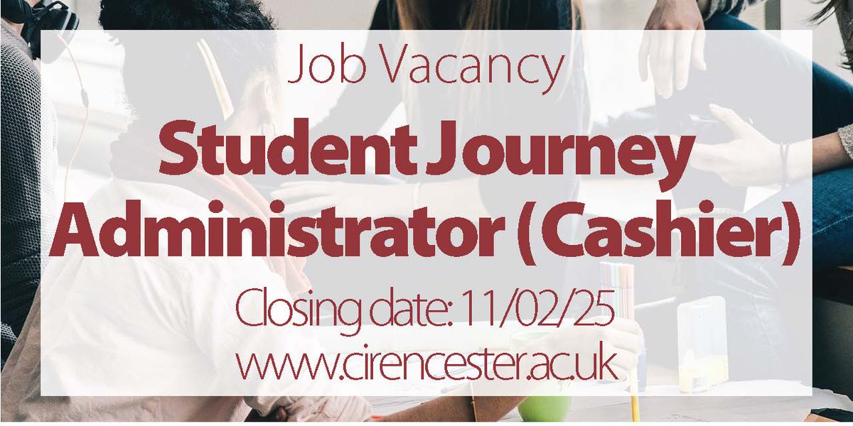 We are looking for member of staff to join our Student Journey Team working in the role of Cashier but also providing support to the wider Student Journey team. Find out more and apply here: cirencester.ac.uk/job/student-jo…