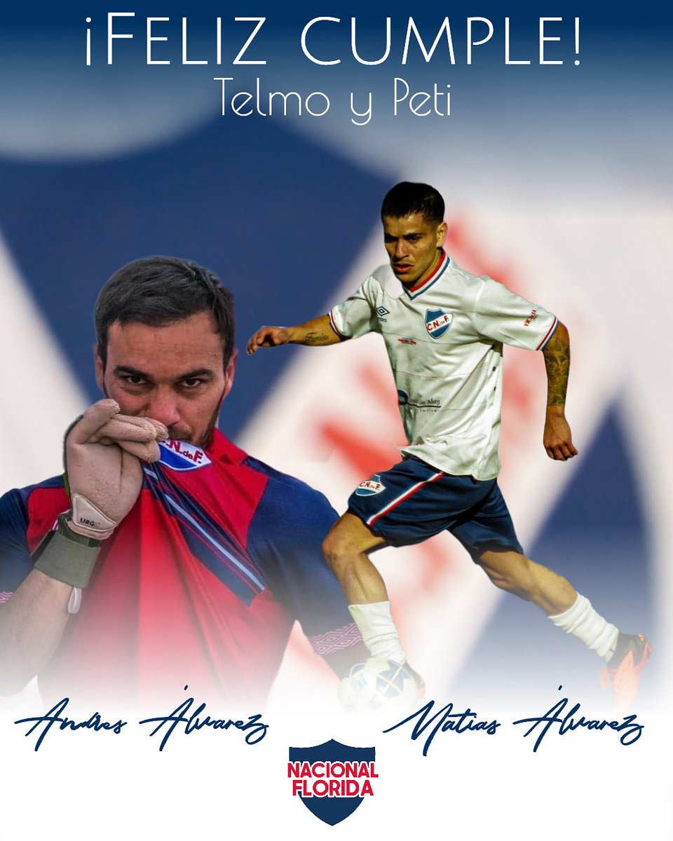 #CumpleañosTricolor🇳🇱🎂
Saludamos a los hermanos Alvarez... Andres y Matias!
Dos símbolos de nuestra institución, referentes dentro y fuera de las cancha, grandes jugadores y mejor personas.
La Familia tricolor les desea lo mejor en su día!

#NacionalFlorida 
#SomosFamilia
