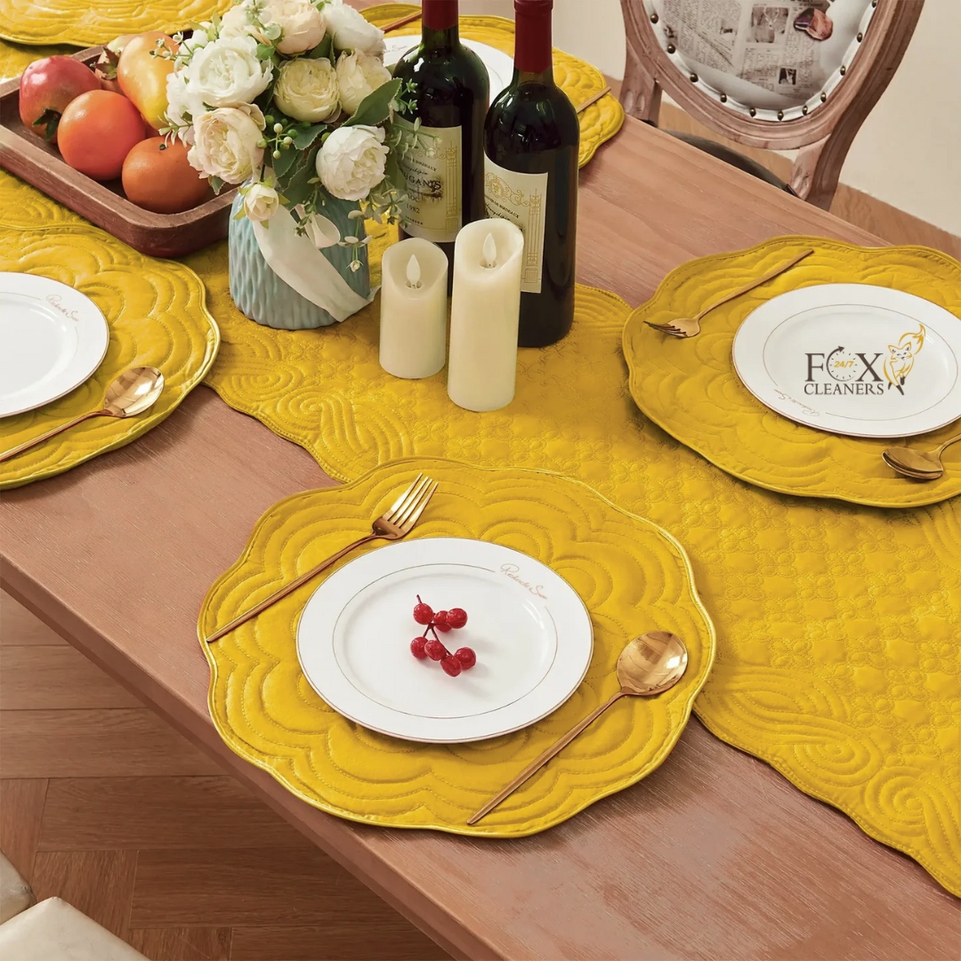 fox_cleaners's tweet image. Did you know? 🧐 We can clean your placemats and keep your table looking fresh and inviting! 🍽✨ Bring them to Fox Cleaners, and we'll handle the rest. #FoxCleaners #PlacematsCleaning #FreshAndClean