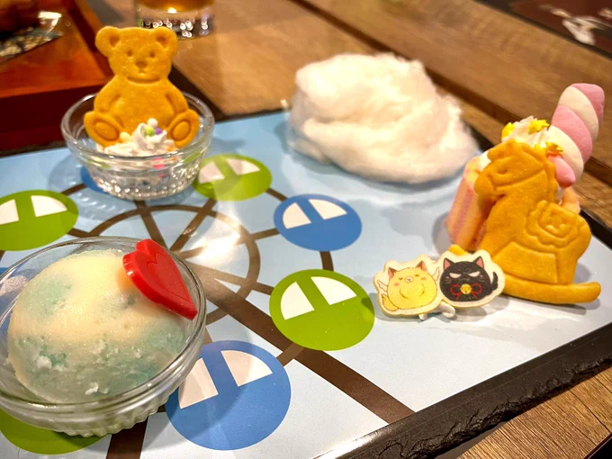 ウサアリプレートも遊園地プレートも多幸感に溢れてる…そしてパエリアが食欲をそそる… 