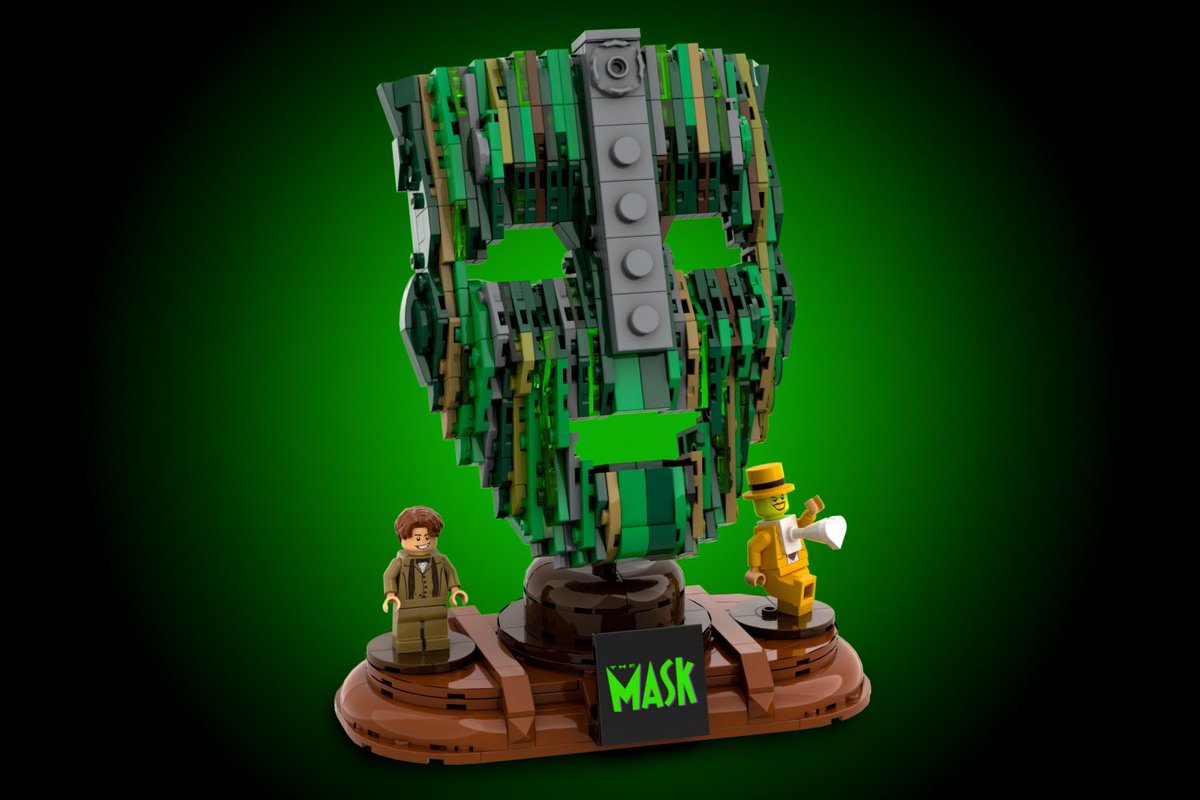 terauma_lego's tweet photo. LEGO IDEASで開催中の90年代チャレンジ（パーツ数200-1000の部）に
「The Mask」を投稿！
プレートを多用してマスクの質感を再現しました🎭 https://t.co/7Lws0LWbVb