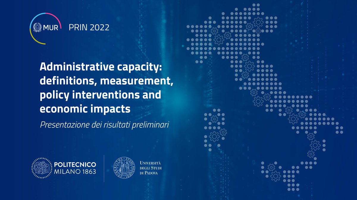 OPENCUP (@codicecup) on Twitter photo 📢Presentati i risultati preliminari del progetto PRIN “Administrative capacity: definitions, measurement, policy interventions and economic impacts” di @Polimi e <a href="/UniPadova/">Università di Padova</a>: i dati aperti del sistema CUP a supporto della ricerca. ✨
Scopri di più 👉bit.ly/40kPjfQ 📢Presentati i risultati preliminari del progetto PRIN “Administrative capacity: definitions, measurement, policy interventions and economic impacts” di @Polimi e <a href="/UniPadova/">Università di Padova</a>: i dati aperti del sistema CUP a supporto della ricerca. ✨
Scopri di più 👉bit.ly/40kPjfQ
