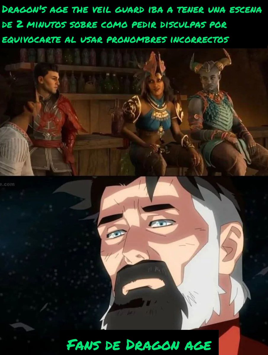 ZukulentoG's tweet image. Nevera forget, DEI es un cáncer q mata franquicias #DEI #nomoreDEI #dragonage