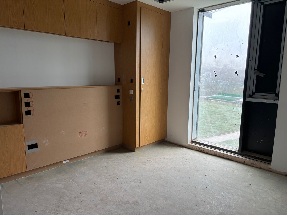The latest photos of the National Rehabilitation Centre build are here!

They show:
- underfloor heating being installed throughout the ground floor including the main gym
- glass going into the main entrance 
- wooden bedheads being installed in patient and visitor bedrooms.