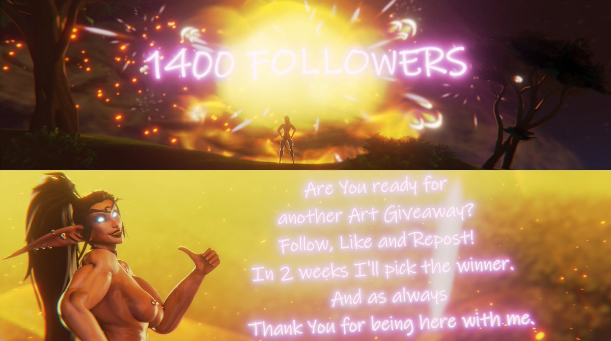 What can I say except Thank You?
All of this would never have been possible without You guys.
28.01.25 I'll pick one of you who Follows, likes, and Shares, and I'll make for them a Free art commission of their Warcraft character.
Let the #warcraft #artgiveaway begin!
Thank You.