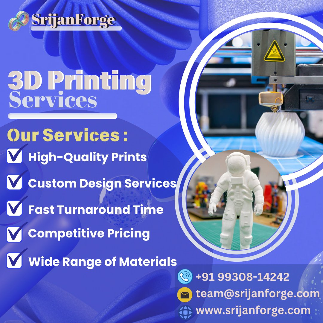 srijanforge's tweet photo. Turning ideas into reality with Srijanforg! 🖤 Let’s create something amazing together. 🌟
+91 99308-14242
team@srijanforge.com
https://t.co/sXgToXtNPc
#3DPrinting #3DDesign #CustomPrinting #Innovation #FutureOfMaking #Srijanforg https://t.co/CROAM2BsS0