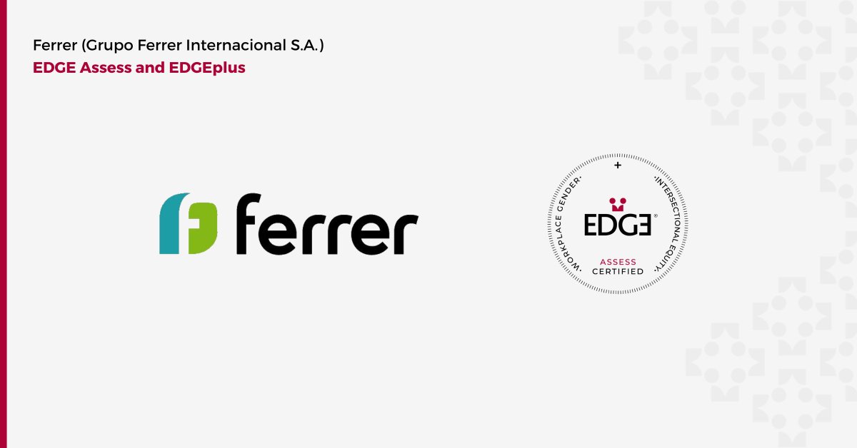 Congratulations! <a href="/ferrerforgood/">Ferrer</a> has achieved EDGE Assess Certification and EDGEplus Certification, demonstrating its commitment to creating an equitable and inclusive workplace where diverse talent can thrive.

🔗 Read more: edge-cert.org/article/ferrer…