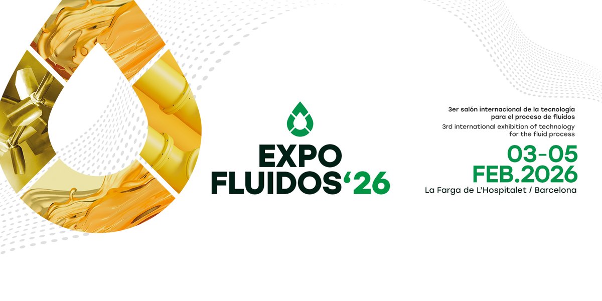 industriambient's tweet image. &quot;SAVE THE DATE&quot; para @EXPOSOLIDO, @Polu_Solidos y @expofluidos 2026

#EXPOSOLIDOS, #EXPOFLUIDOS y #POLUSOLIDOS se celebrarán conjuntamente del 3 al 5 de febrero de 2026 en La Farga de L’Hospitalet (Barcelona) y en 4 semanas se ha ocupado el 94% del espacio disponible.…