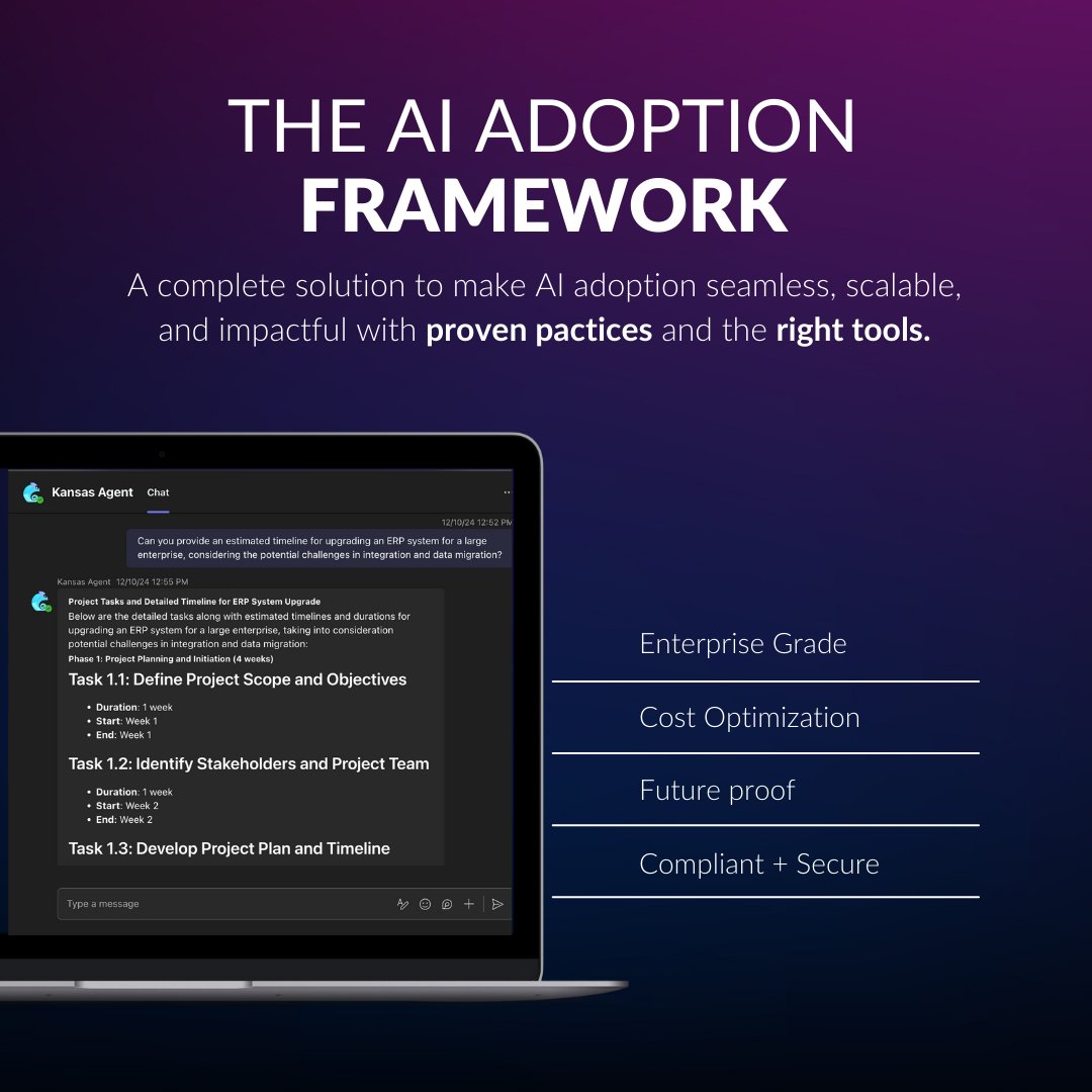 Kmeleonai's tweet image. Adopting AI is complex, but with tailored AI agents, a customized hub, and proven practices, success is within reach. Explore more about the AI Adoption Frmework, visit: kmeleon.tech 🚀 
#AIAdoption #DigitalTransformation