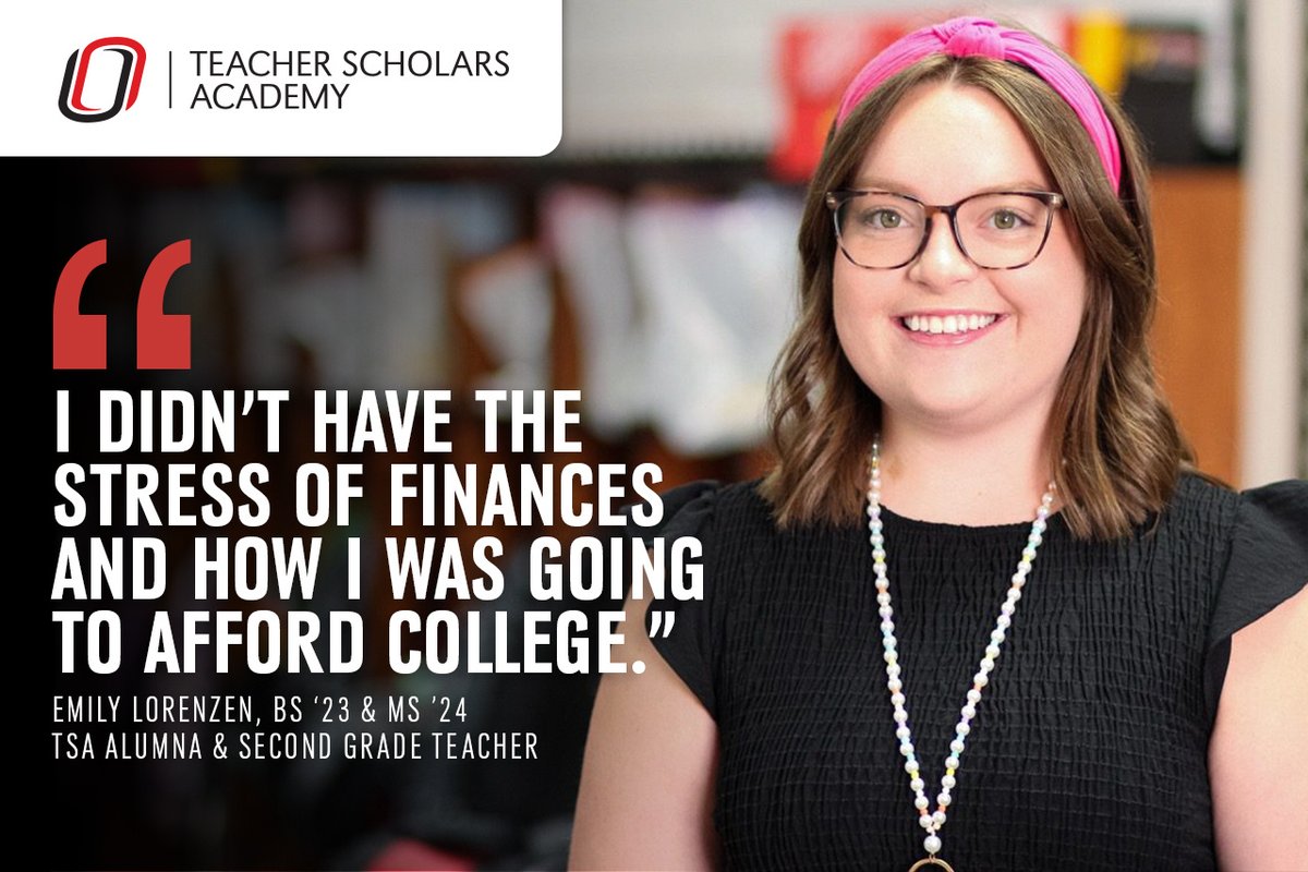 UNOCEHHS's tweet photo. 🎓 Do you have a passion for education and a strong academic record? The UNO Teacher Scholars Academy application for Cohort 6 is open through March 1! Each Scholar receives $5k per semester over four years + incredible learning opportunities.

Apply ⬇️
https://t.co/ywhvEKgGTv https://t.co/AMWwpHPP2c
