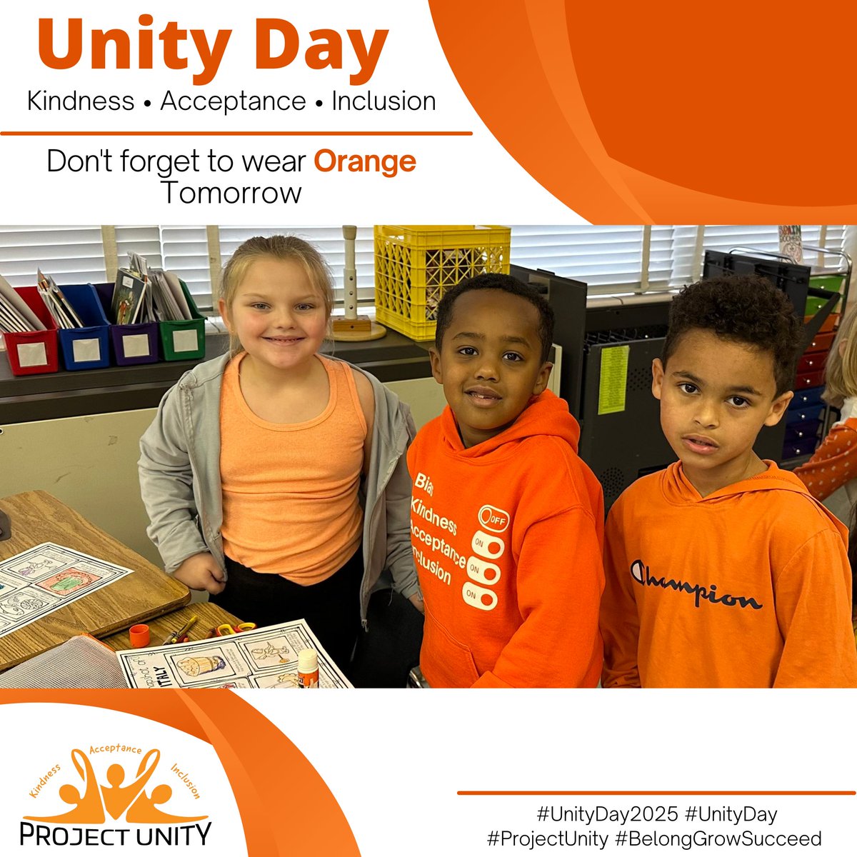 AACountySchools's tweet image. #UnityDay is coming!
Don&apos;t forget to wear orange tomorrow to show your support and celebration of Unity Day #UnityDay #UnityDay2025 #ProjectUnity 
#BelongGrowSucceed