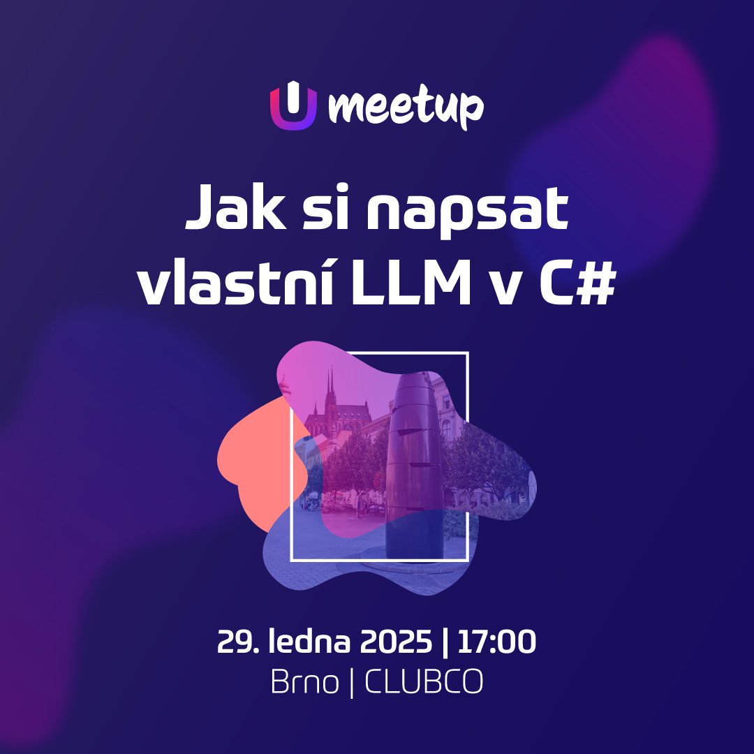 MeetUpdate's tweet photo. Brno! Přijďte zjistit, co se děje v útrobách ChatGPT 🧐
Není lepší způsob, jak to pochopit, než si zkusit jazykový model naimplementovat sám, a zároveň se přitom naučit něco o fungování deep neural networks.
#MeetUpdate 👉 https://t.co/xUYYuZefAf
#MachineLearning #CSharp #AI https://t.co/5Z06CDDPuy