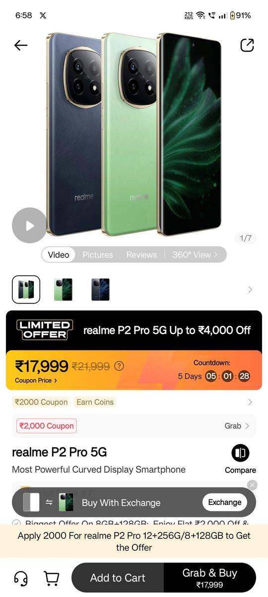 im_Soyeb's tweet photo. @realmeIndia #SnapdragonInsideCurvedOutside
#realmeP2Pro5G Only at Rs.17,999
#ContestAlert
@realmeIndia
Join
@Jatin_909
@blessedkamal
@khaja_moin7 https://t.co/zGmQyJ9FhT
