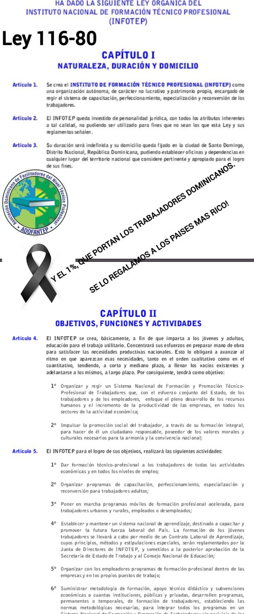 EntreObjetivos's tweet photo. La violación de la Ley 116-80, que crea el Infotep,por director Prof. Rafael Santos Badía

El presidente @luisabinader, que tome las medidas

Mientras le formamos trabajadores a Canadá, Estados Unidos, Europa y Guyana.

Aquí en Rep.Dom., se estan cerrando los centros de formación https://t.co/gmNrxMGbzm