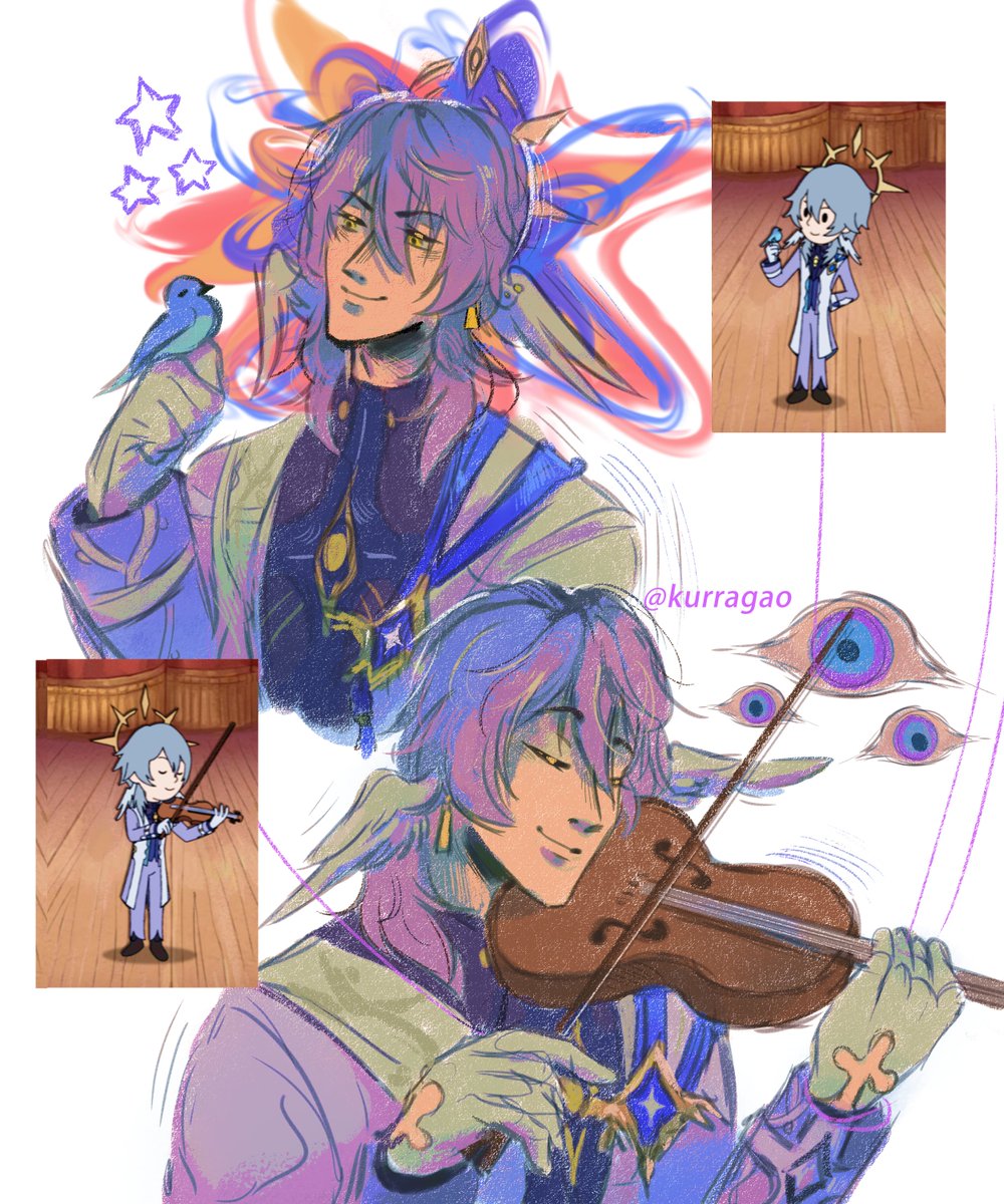 kurragao's tweet image. Hello!!!
💙💙#PortfolioDay 💙💙
I draw hsr and nu carnival characters!