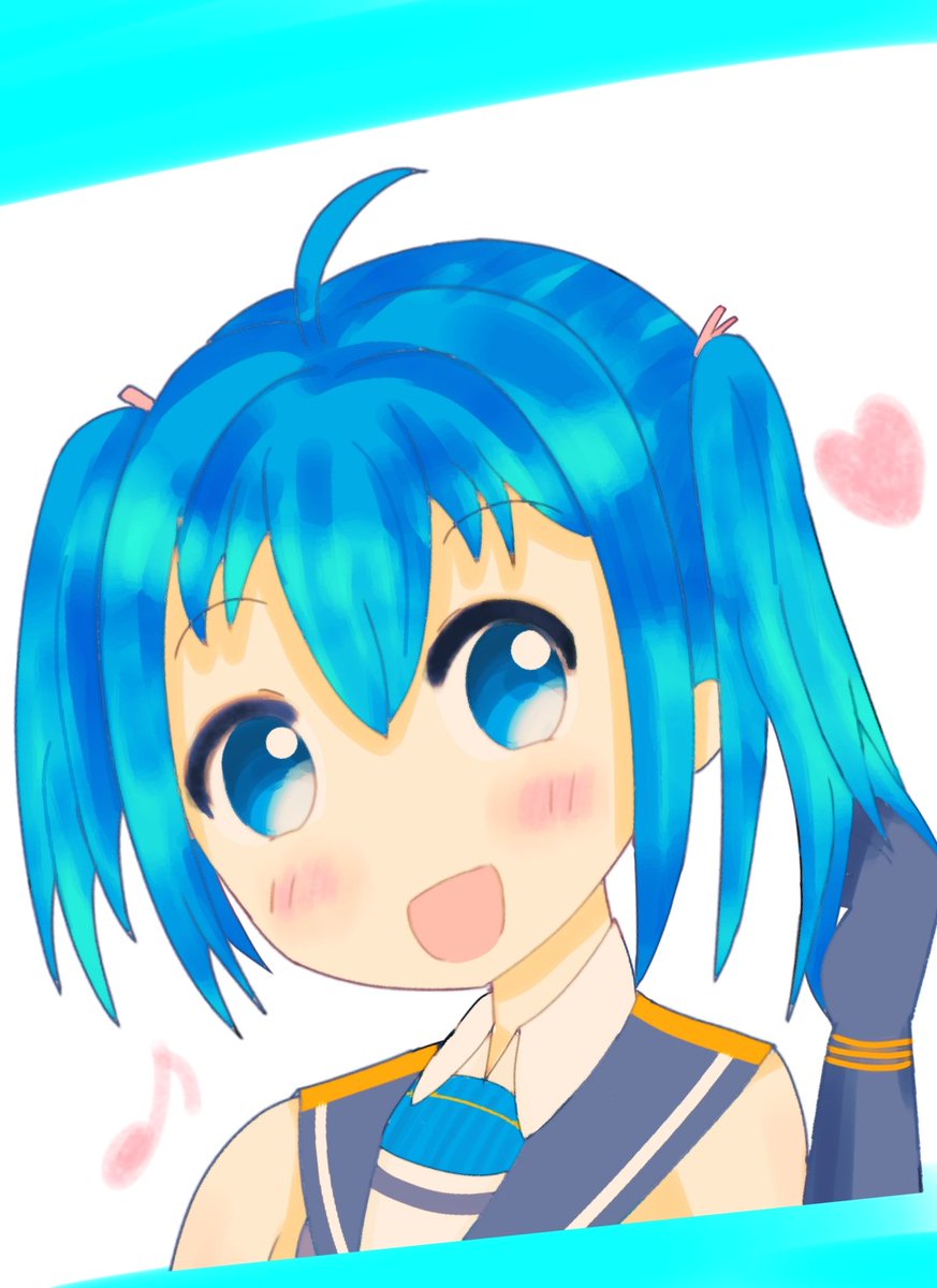 五月雨(艦これ) 「髪型変更が流行っているみたいなので このくらいの短めなツインテール?が好き #艦」|水守＠みもりのイラスト
