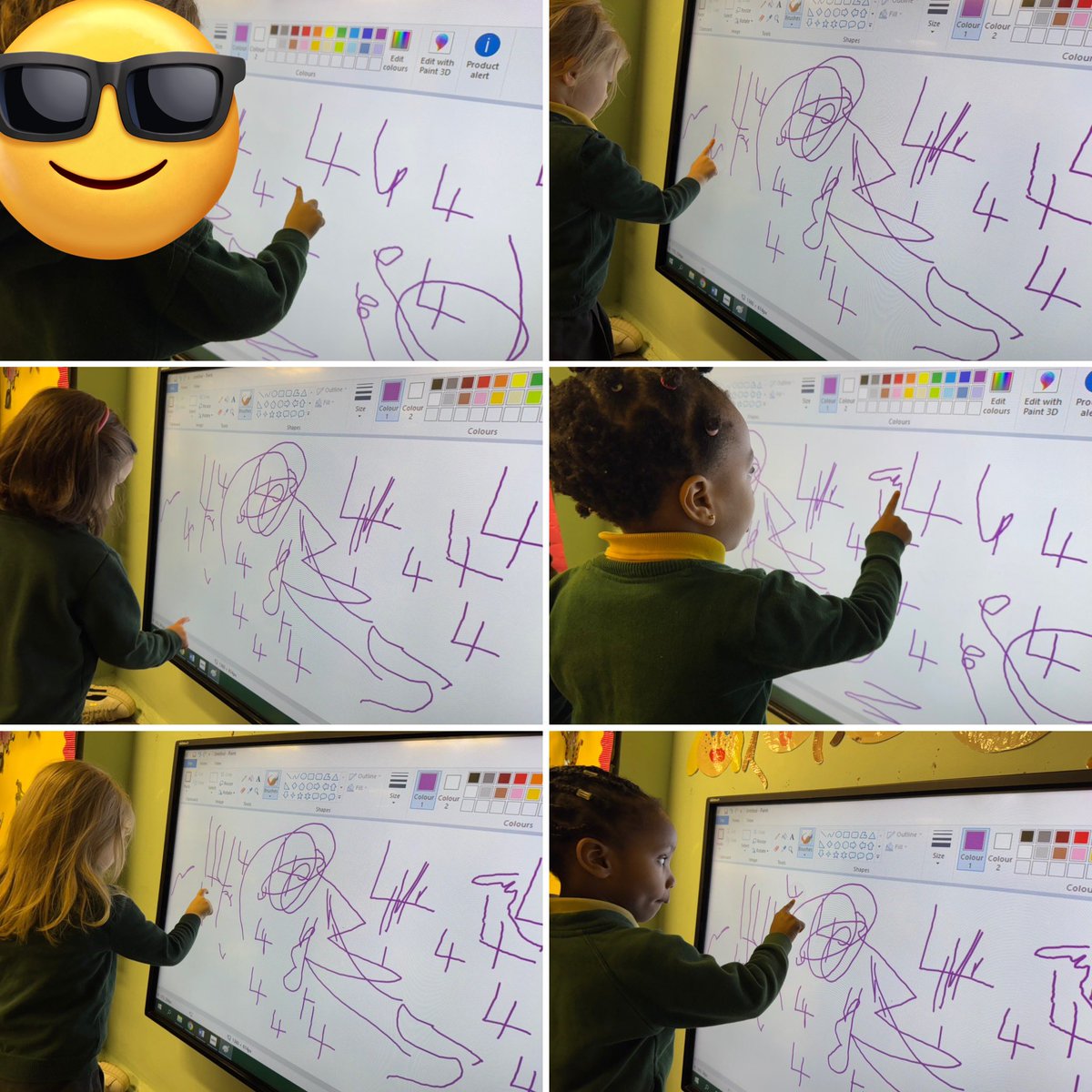 PlasmarlPrimary's tweet photo. ✏️ @PlasmarlNursery are learning to recognise and form numbers. Today, we focused on the number 4. #PlasNum https://t.co/Suygk1Jdy0