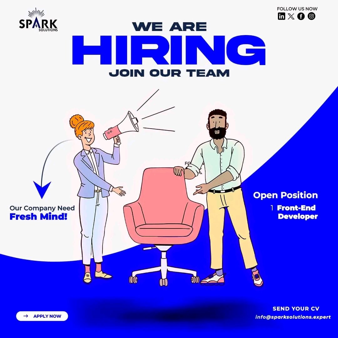 SparkSolutions4's tweet photo. We need you on our team! If you’re a creative and detail-oriented Frontend Developer ready to bring designs to life, let’s build something amazing together.

#Innovation 
#SparksolutionsInc
#TeamSpark https://t.co/tflAwpmhxs