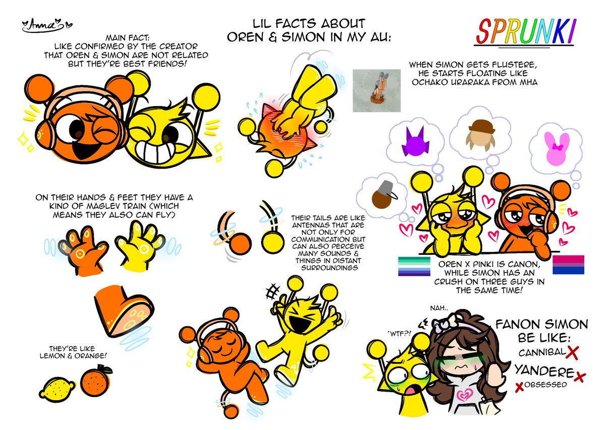 angelika_leyva's tweet photo. °Here're some facts about Oren &amp; Simon in my AU<3✨👀🧡💛 #sprunki #sprunkioren #sprunkisimon https://t.co/a5Puo212QC