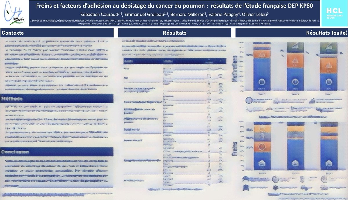 Leleuolivier80's tweet photo. Poster sur les freins et les facteurs d'adhésion au dépistage du cancer du poumon récupéré ↪️ 1ère étape vers le Congrès de Pneumologie de Langue Française !
Pour la version nette on se retrouve le samedi 25/01 de 10h à 11h30 zone d'affichage PO05 😉
@SPLF_SocPneumo @s_couraud https://t.co/S6Plh4cCFp
