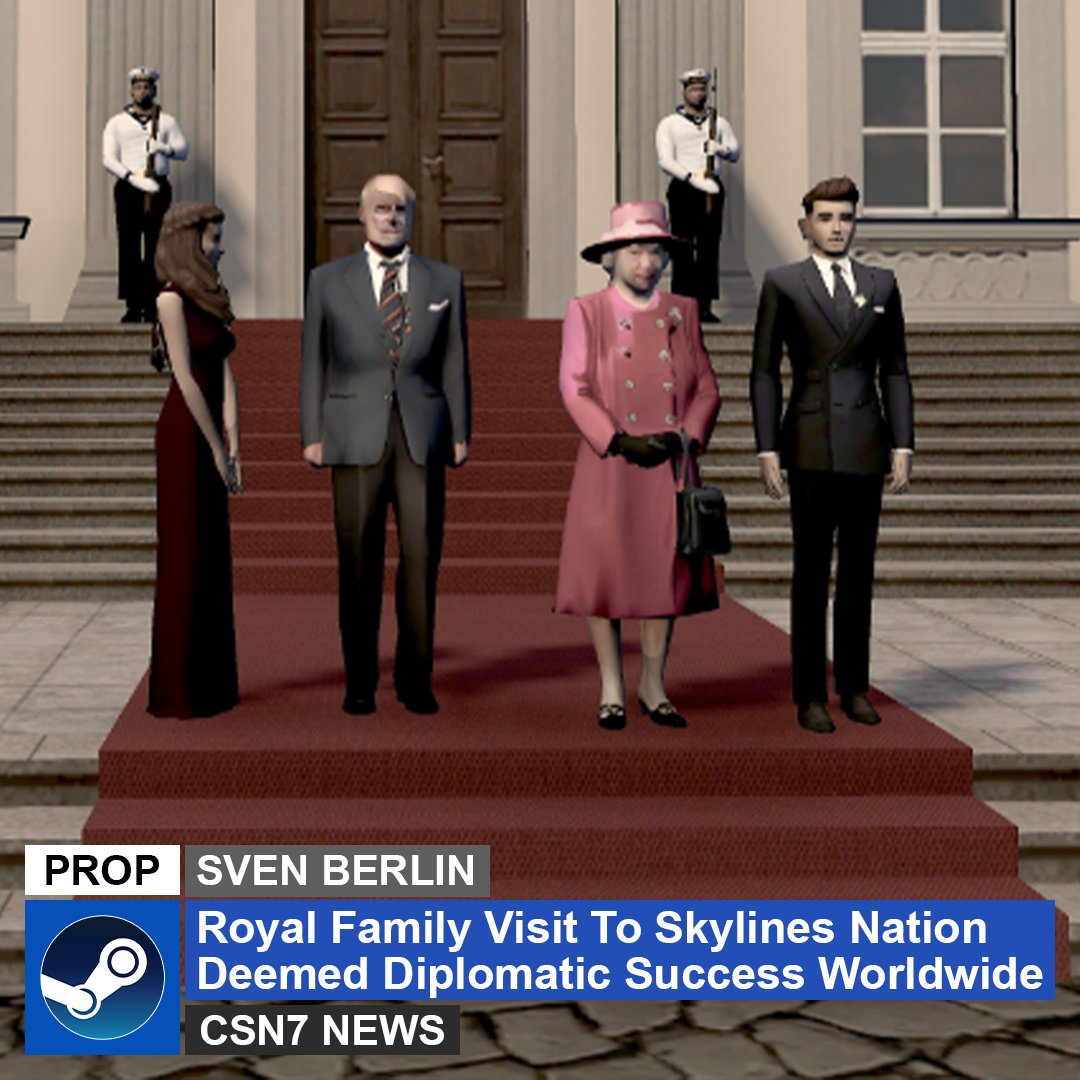 CSN__7's tweet image. The recent Royal Family visit to #CitiesSkylines was seen as a huge stepping stone to continued improved foreign across the globe as reported by @SvenBerlin1974  
steamcommunity.com/sharedfiles/fi…