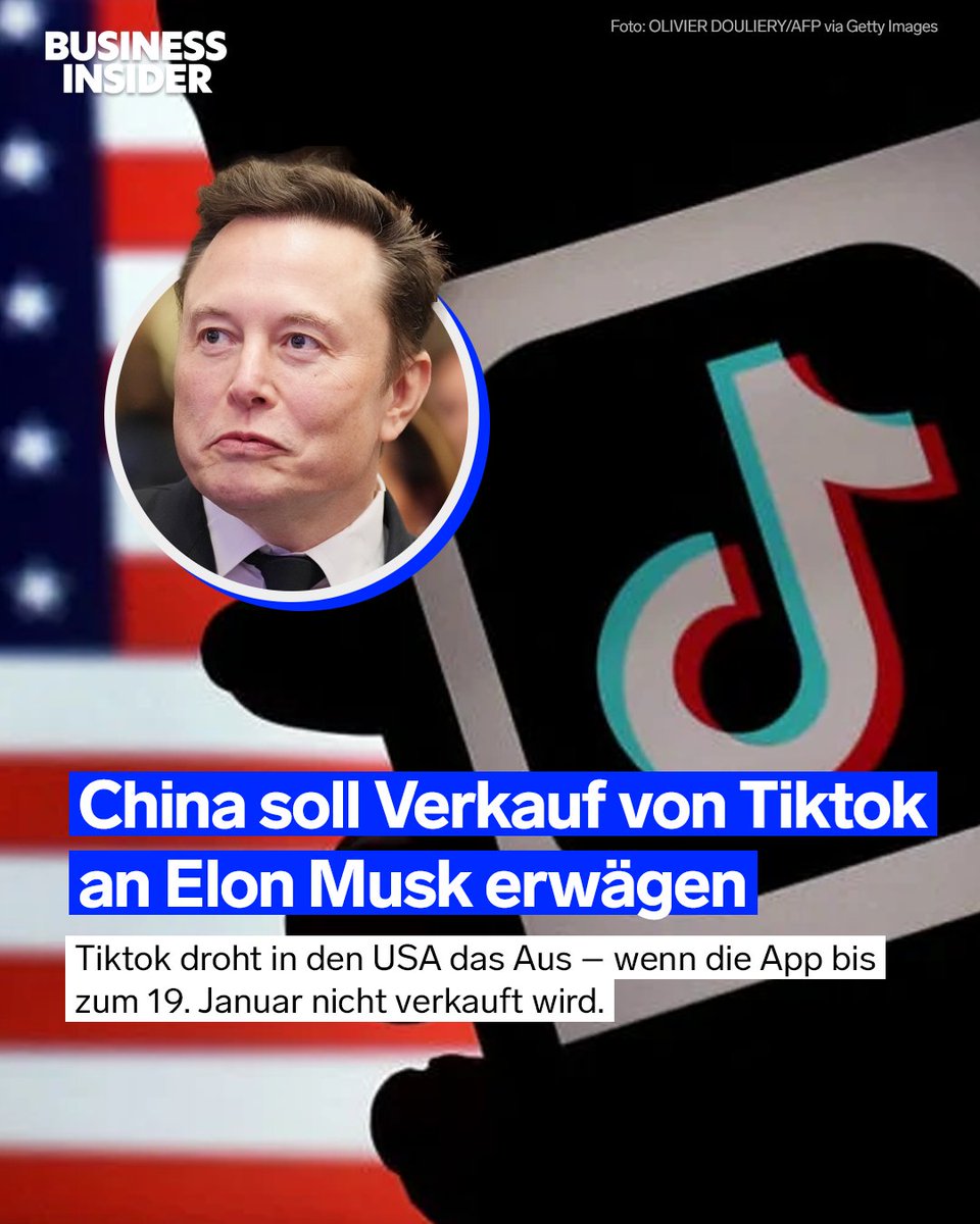 Tiktok droht in wenigen Tagen das Aus in den USA, wenn die App nicht verkauft wird. Dem Finanzdienst Bloomberg zufolge wird in Peking nun eine überraschende Lösung durchgespielt: businessinsider.de/wirtschaft/kei…