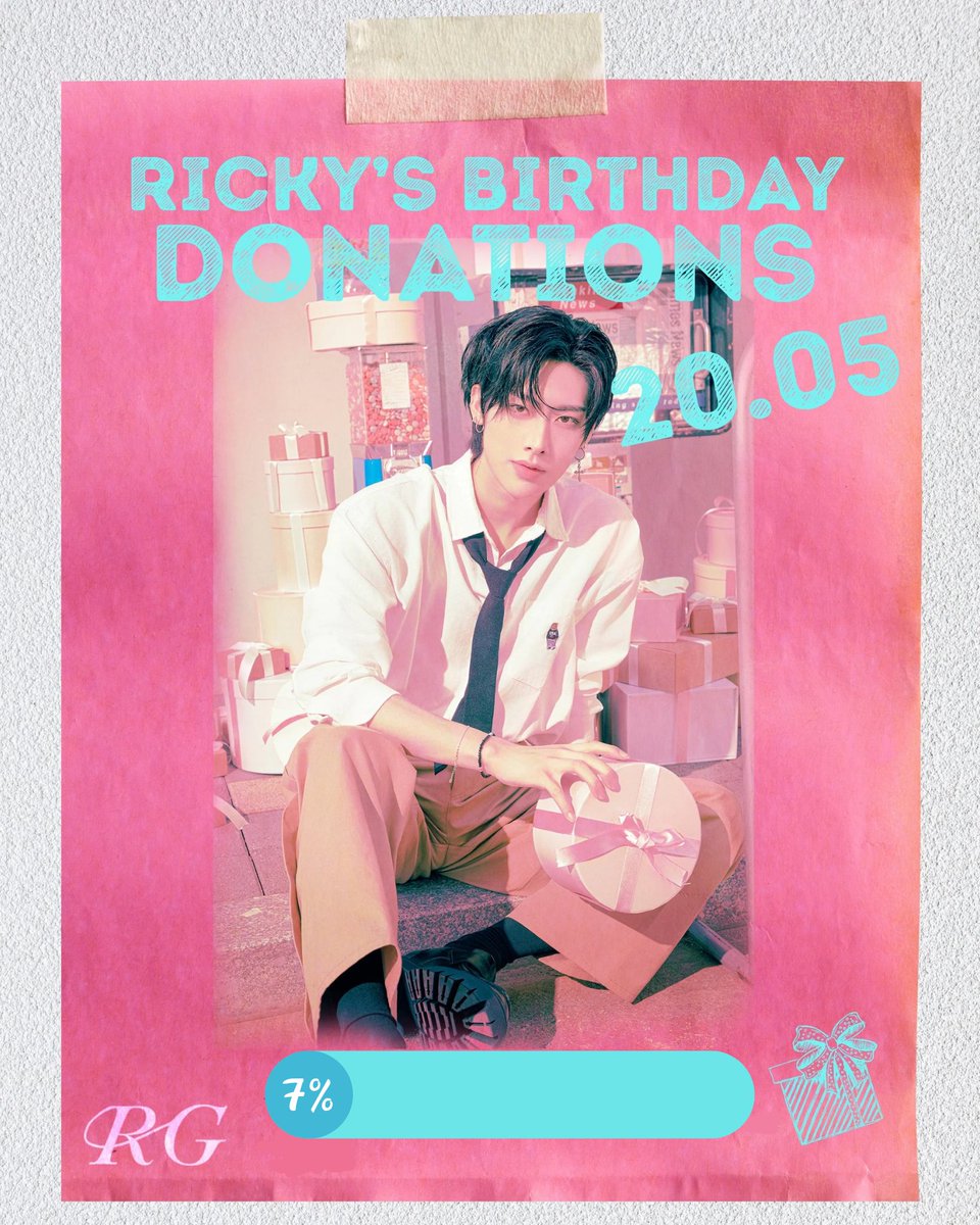 RICKYGLOBAL_'s tweet photo. [📢] BIRTHDAY FUNDRAISER PROGRESS 

We still have only collected 7% of our goal! Any amount will be highly appreciated, please consider donating if you've funds to spare 🙇🏻‍♀️

Donate: https://t.co/cYk0IPa0HW

#RICKY #리키 #沈泉锐 #リッキー
#ZEROBASEONE #제로베이스원 https://t.co/oZTpaqzlqb