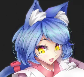 うちの子の菖を描いていたんだ 