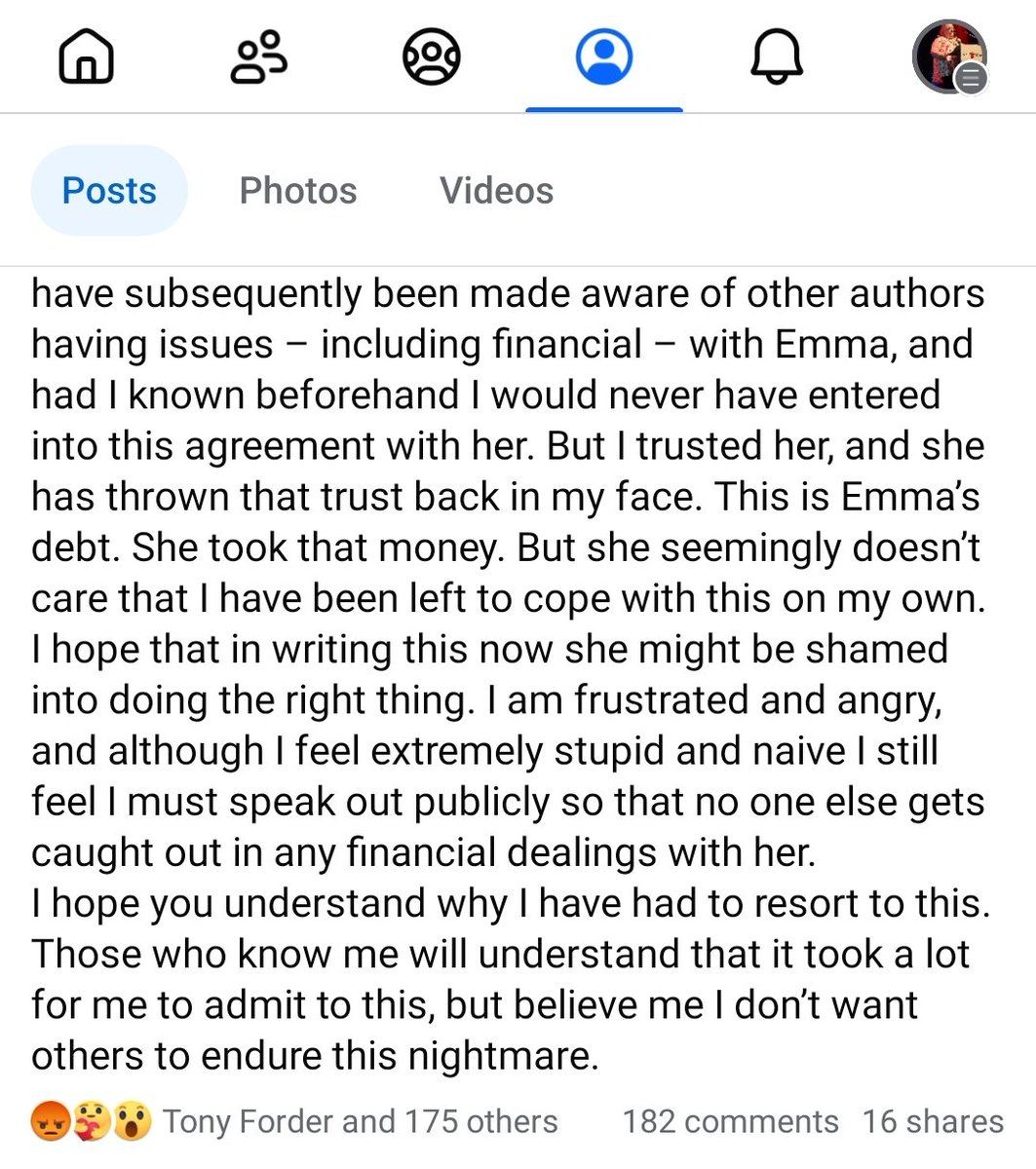 I've posted this on my Facebook account this morning, and will share here too. I feel like as many people as possible need to know. #EmmaMitchell #CreatingPerfection #abusedtrust